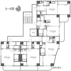 I Cube 新大阪東2〜5階間取り